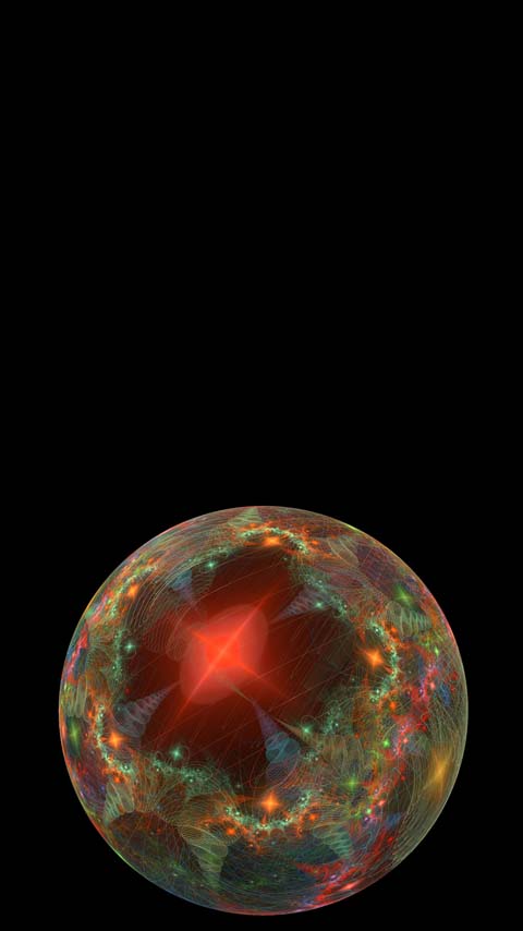 sphere red 3D black dark wallpaper background phone