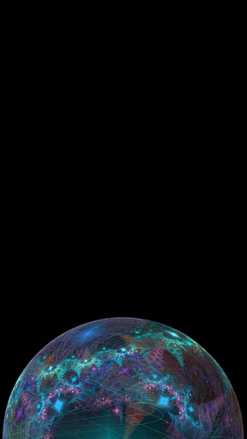 orb blue 3D wallpaper background phone