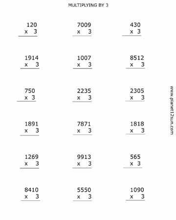 arithmetics multiplying large numbers free printable worksheet 4th grade
