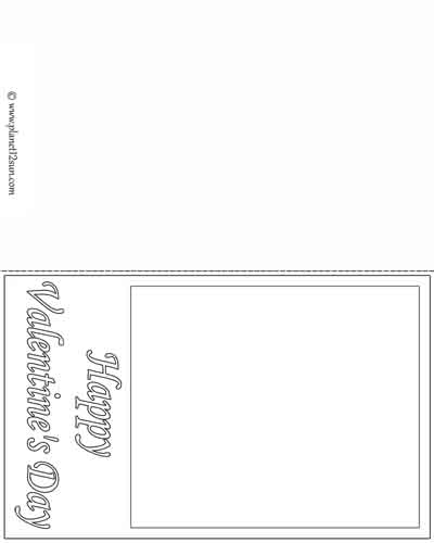 Valentine card coloring blank free printable