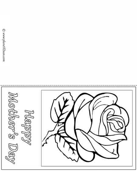 cards happy mother's day card free printable art coloring worksheet kids