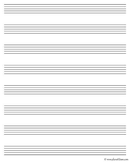 music notes paper free printable black white