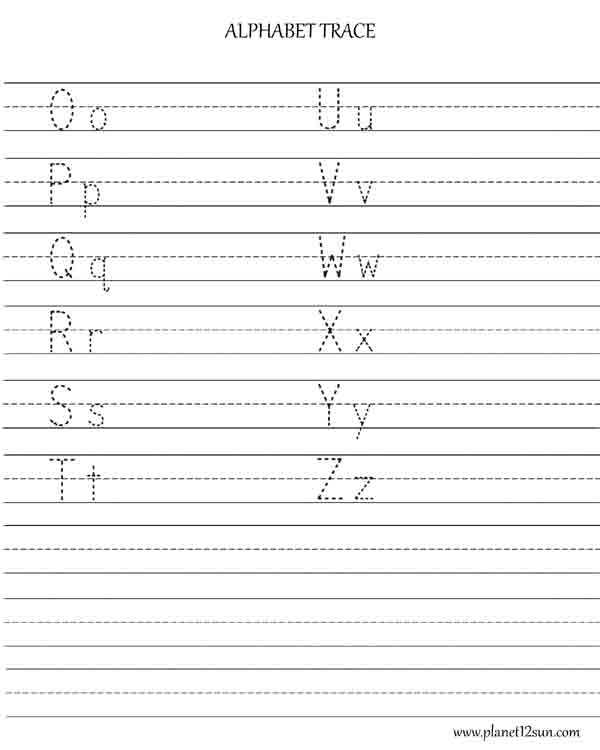 alphabet tracing letters free printable worksheet writing
