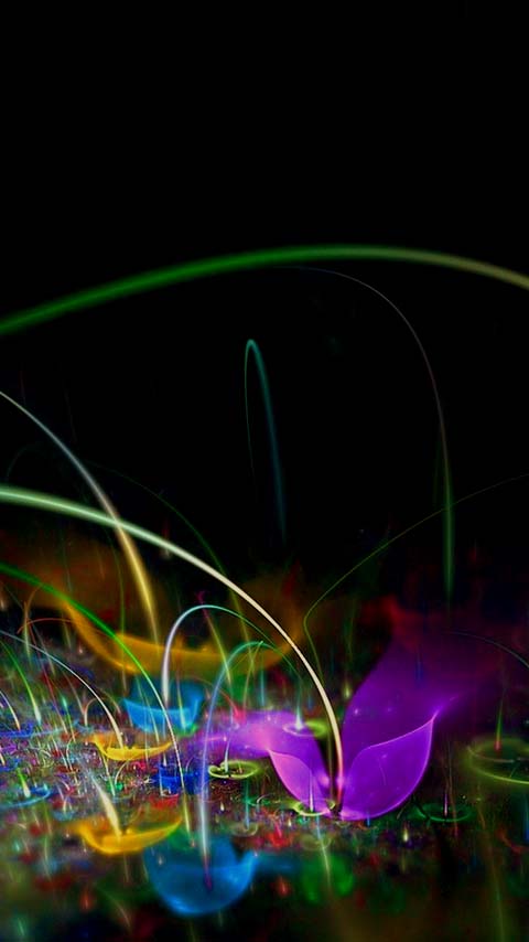 light show colorful abstract background dark phone