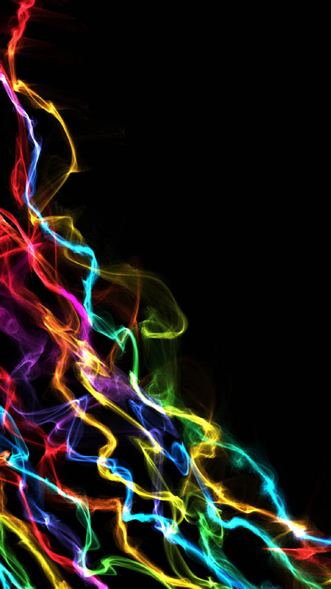smoke rainbow abstract colorful multicolored waves background wallpaper phone