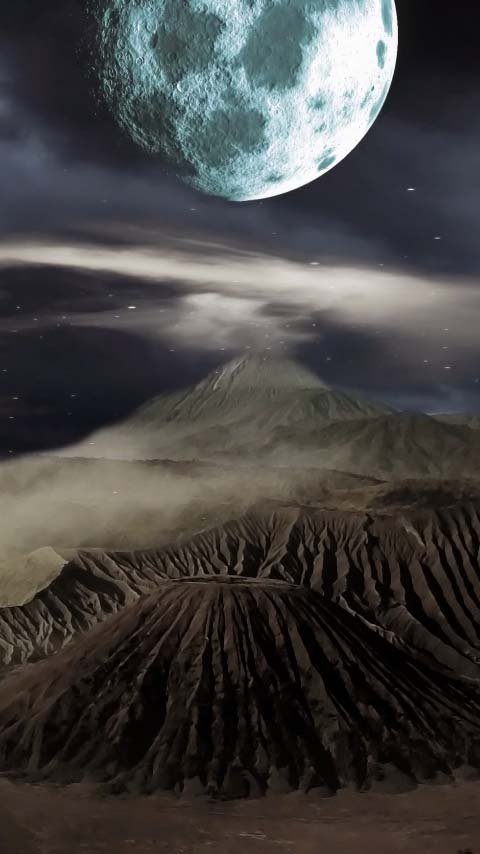 mysterious universe wallpaper background phone moon