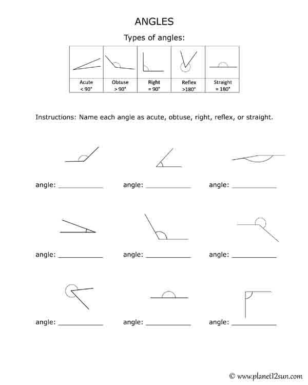 angles 5th grade geometry free printable worksheet