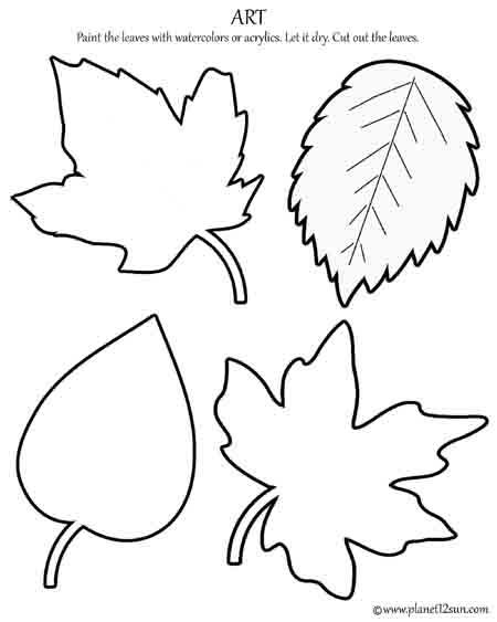 art leaves coloring page preschool 1st 2nd grade