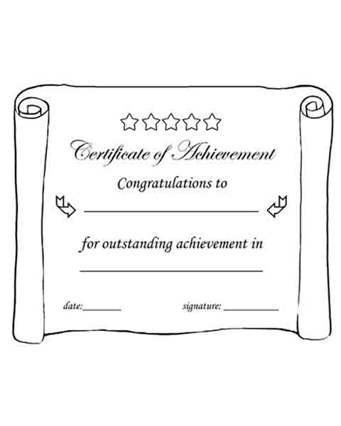 certificate of achievement printable free kids
