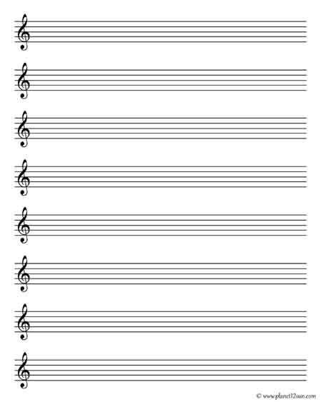 musical notes paper free printable sheet