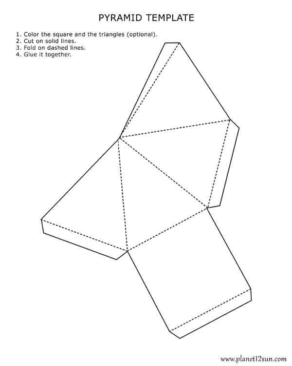 pyramid template paper how to make free printable worksheet