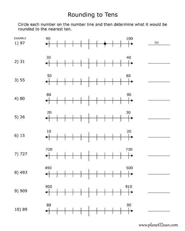 rounding to tens 10 free printable math worksheet 3rd 4th grade