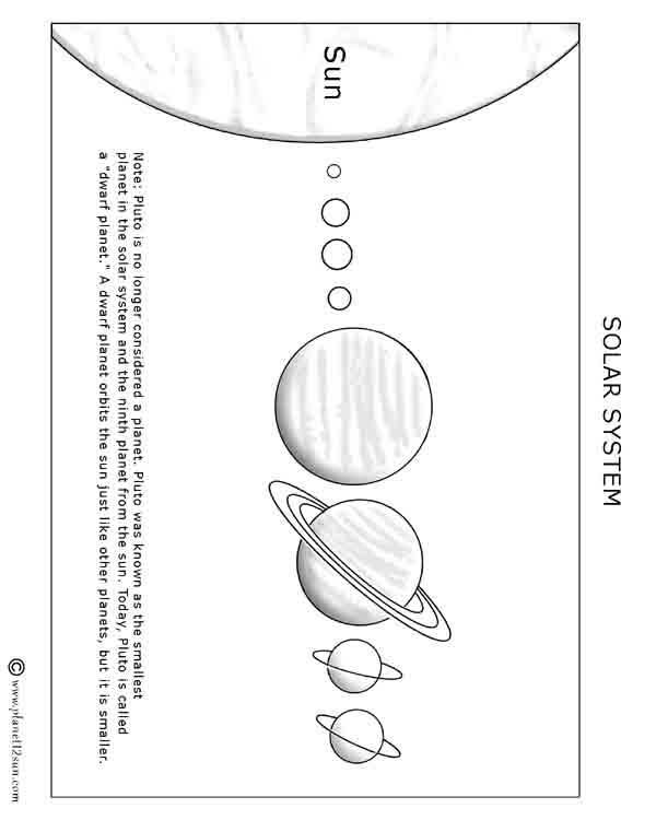 solar system free printable worksheet
