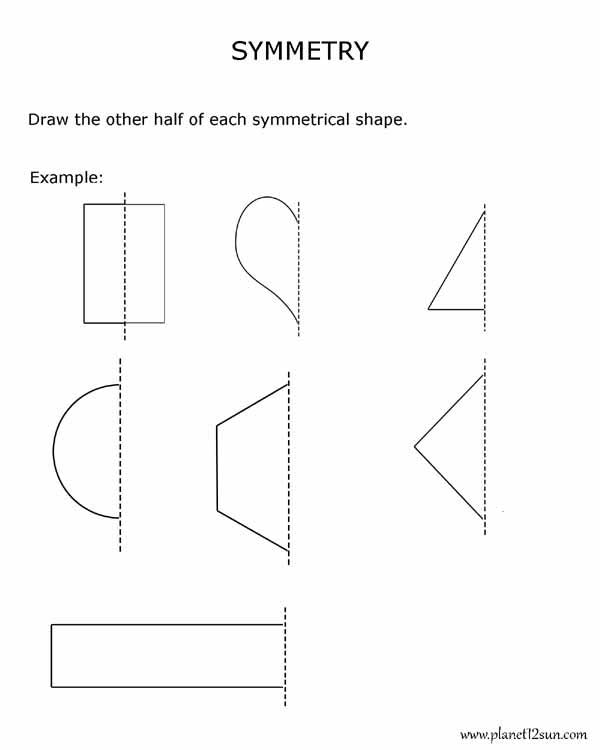 symmetry 2nd grade free printable worksheet