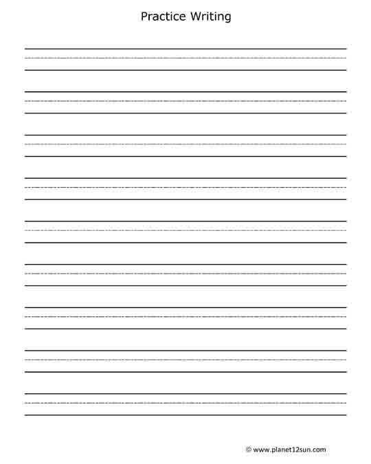 lines paper writing practice guide free printable